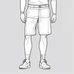 dark gray knee-length shorts image